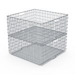 Coș produse sterile Hupfer SteriKo StE-2/1 575/560/265 GrÖ din inox, format STU 2/1
