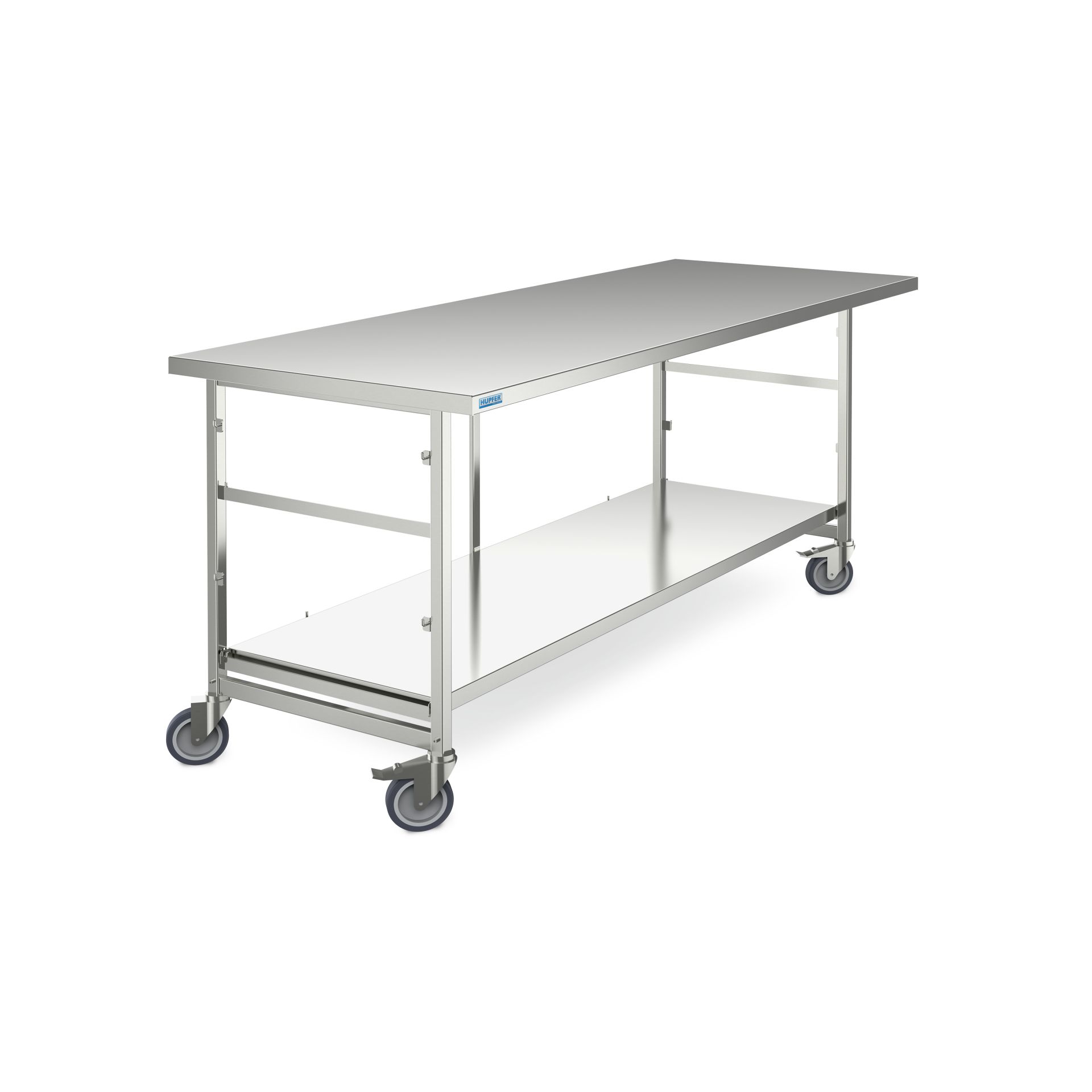 7500184-mobiler-packtisch_Packshot_01975e7908ed72a09680389db7de233a_1920x1920 Masă mobilă de ambalare Hupfer PT 1400/700/900 F din inox 1400 x 700 x 900 mm - Image 1