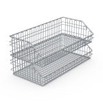 Coș produse sterile Hupfer SteriKo StE-1/2 600/300/150 GrÖ ES din inox cu deschidere înclinată