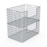 Coș produse sterile Hupfer SteriKo ISO-1/1 600/400/300 GrÖ EÖ din inox cu deschidere de acces