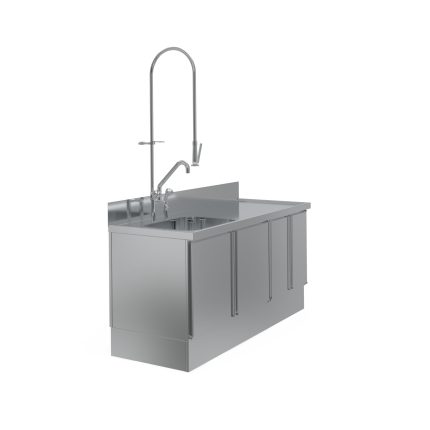 Masă de spălare Hupfer ST AH150 2FT-S 1B 1800/700/900 din inox pentru pre-curățare instrumentar medical