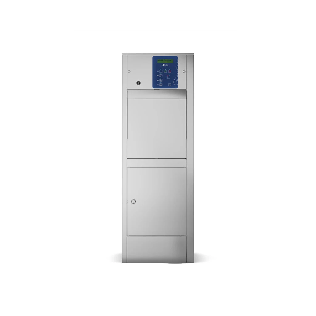 BP-100-HSER-FRONT-CLOSED-MAN-1024x1024-optimized Mașină de spălat și dezinfectat plosti și urinare SteelcoBelimed BP 100 HSER Manual, freestanding sau wall-mounted - Image 1